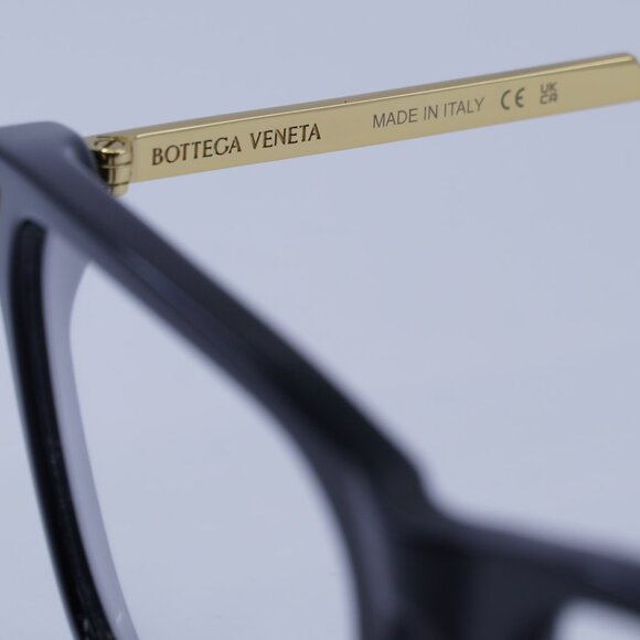 Bottega Veneta BV1040OA 001 Eyeglasses Black/Gold 54mm Rectangle Frame - Picture 7 of 10